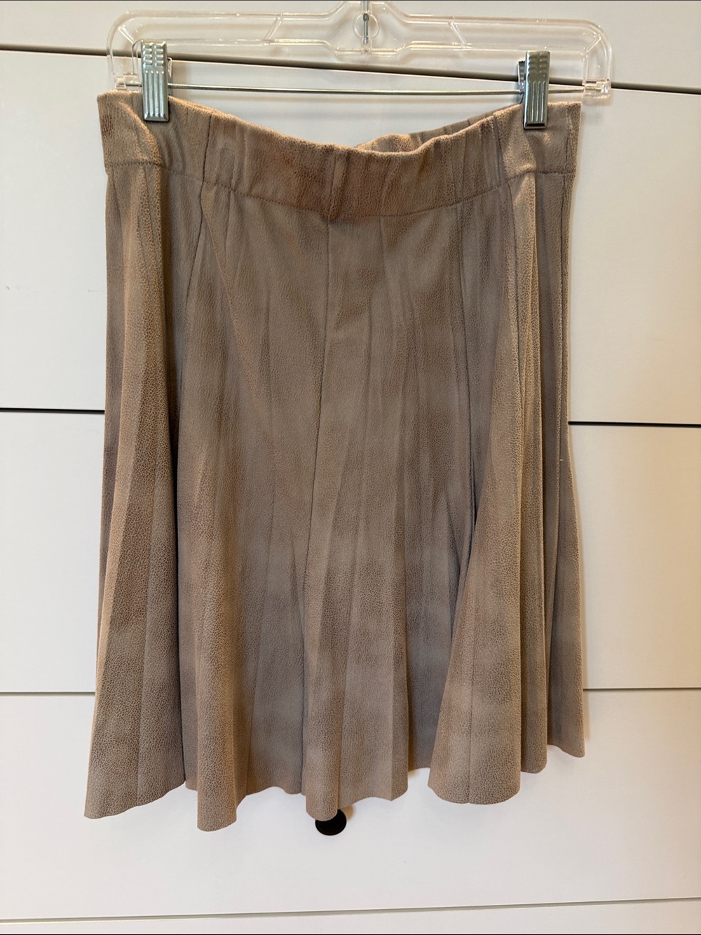Neutral Taupe A-Line Skater Skirt